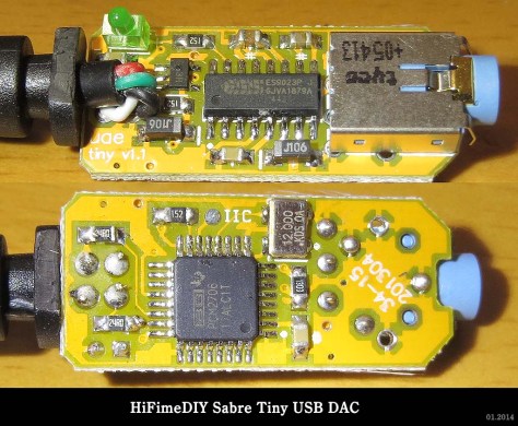 HiFimeDIY Sabre Tiny USB DAC内部